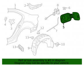 Лючок бензобака VW Jetta 11-18 USA в сборе