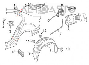 Лючок бензобака VW Jetta 11-18 USA в сборе