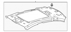 Tapițerie plafon alb pentru geamuri panoramice Lexus ES250 ES300h ES350 19-26
