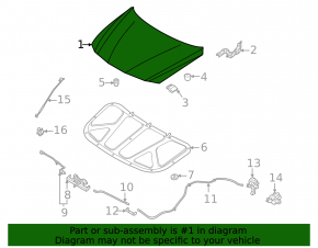 Капот голый Hyundai Elantra 21-26