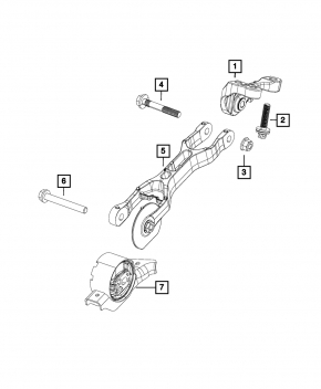 Подушка двигателя задняя Jeep Cherokee KL 19-19 2.0T