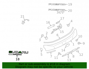 Эмблема symmetrical AWD двери багажника Subaru Forester 14-18 SJ