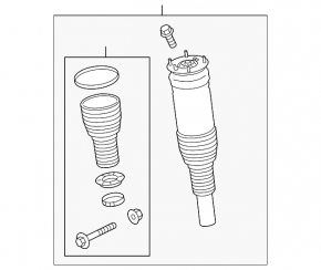 Amortizor pneumatic față dreapta pentru Land Rover Range Rover 2013-2015 (pre-restaurat)