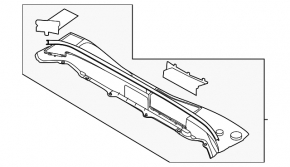 Grilă ștergătoare de parbriz din plastic pentru Volvo XC90 25-26 tip 2