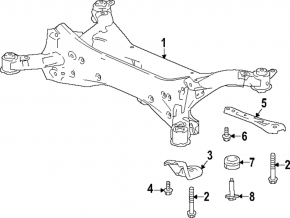 Подрамник задний Honda Accord 23-26