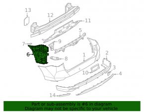 Крепление заднего бампера правое BMW X3 G45 24-26