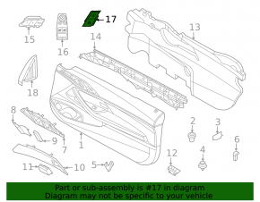 Кнопка центрального замка передняя левая BMW X7 G07 19-22 хром