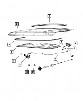 Отбойник капота правый Jeep Compass 17-26 тип2