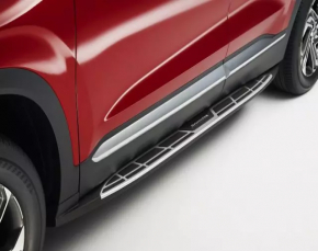 Set praguri trepte pentru Hyundai Santa FE 19-23, structură cromată, crăpături, zgârieturi, prindere ruptă, coroziune a suporturilor