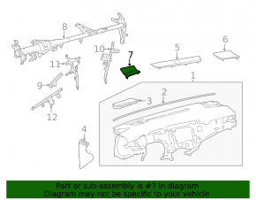 Ornament superior bord pentru difuzoare stânga pentru Toyota Camry v70 18-24 negru