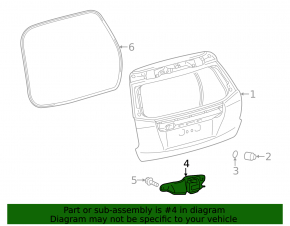 Виброгаситель двери багажника Toyota Prius V 12-17