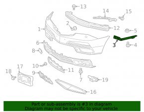 Suportul pentru bara de protecție față stânga Acura MDX 07-13
