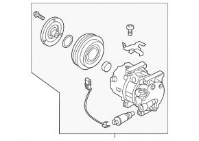 Компрессор кондиционера Kia Soul 14-19 2.0