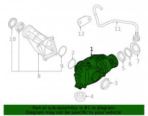 Передний редуктор BMW X5 E70 07-10 4.8 3.91