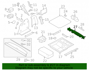 Накладка проема багажника BMW X3 F25 11-17 черная