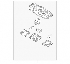 Плафон освещения передний Mitsubishi Outlander 19-20 под люк черный