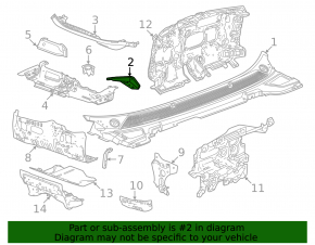 Garnitură grilă ștergător parbriz stânga Chevrolet Equinox EV 24-26