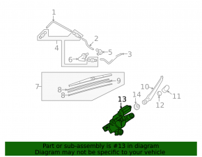 Motorul de curățare a parbrizului Mazda3 MPS 09-13