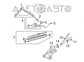 Motorul de curățare a parbrizului Mazda3 MPS 09-13