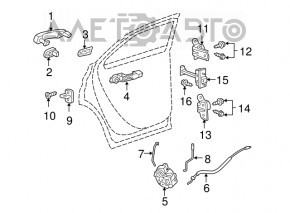 Петля двери верхняя передняя левая GMC Terrain 10-17