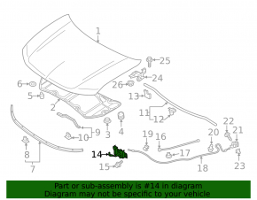 Замок капота Mitsubishi Outlander 14-22 с датчиком, ржавый