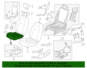 Водительское сидение Honda CRV 17-22 с airbag, электро, кожа серое