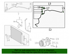 Трубка кондиционера печка-конденсер Toyota Camry v70 18-24 2.5