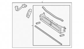 Ansamblu jaluzea deflector radiator pentru Toyota Crown 23-26 2.5, cu motor