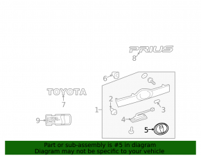 Эмблема Toyota двери багажника Toyota Prius 20 04-09