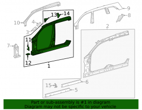 Стойка кузова центральная левая Mercedes W167 GLE 350 450 20-26