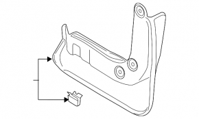Брызговик передний левый Ford Fusion mk5 13-20