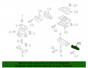 Кронштейн задней подушки двигателя Ford Edge 19-24 2.7T