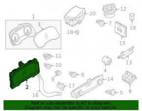 Tablou de bord construit de Nissan Rogue 24-24 JP
