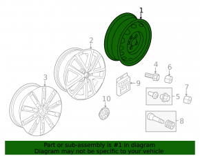 Запасное колесо докатка VW Beetle 12-19 R16 125/90