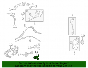 Петля двери нижняя передняя правая Honda CRV 23-26