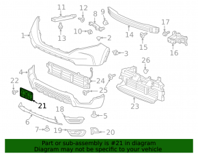 Площадка номерного знака передняя Honda CRV 17-19
