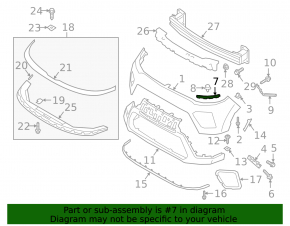 Suport bară față, stânga interior, Kia Soul 20-25