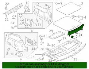 Накладка проема багажника Audi A3 8V 15-20 4d