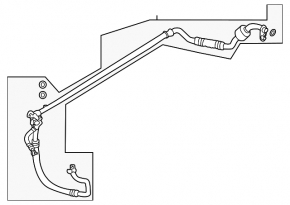 Teava aer conditionat condensator-compresor Hyundai Veloster 12-17 nou original