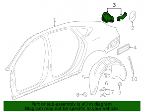 Лючок бензобака с корпусом Chevrolet Impala 14-20