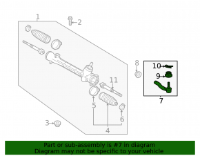 Capăt de direcție dreapta pentru Lexus CT200h 11-17, nou, neoriginal, CTR