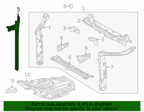 Планка замка капота Toyota Sienna 21-26