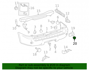 Кольцо парктроника переднего бампера Toyota Prius V 12-14