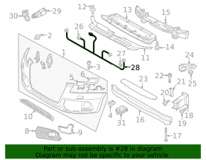 Проводка переднего бампера Audi Q5 8R 13-17 S-line
