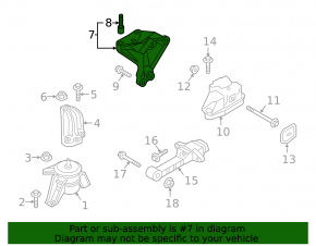 Кронштейн двигателя правый Hyundai Tucson 16-18 1.6T