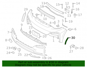 Ornament arc aripă față dreapta BMW i3s 18-21