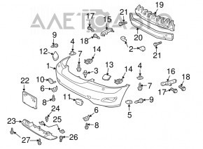 Заглушка буксировочного крюка переднего бампера левая Lexus RX300 RX330 RX350 04-09