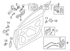 Ручка двери внешняя передняя левая Subaru Forester 25-26