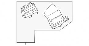 Ornamente laterale stânga față cu deflector pentru Mitsubishi Outlander 22-25, piele gri, gri cu crom