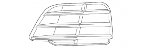 Решетка переднего бампера левая Audi Q5 80A 18-20 без радара с хромом, S-Line, закрытая